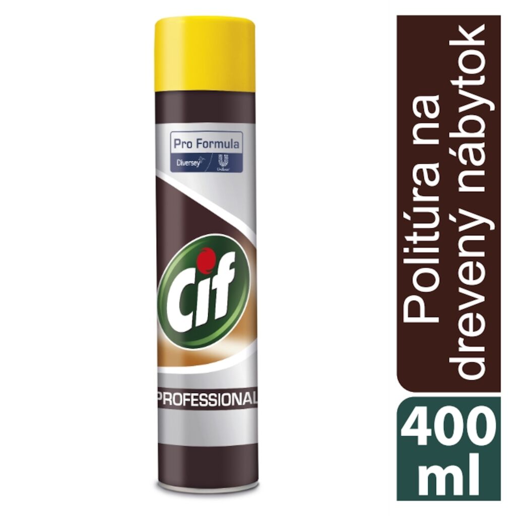 Cif Pro Formula Wood Furniture Polish 6x0.4L - Politúra na ošetrenie dreveného nábytku (aerosól)